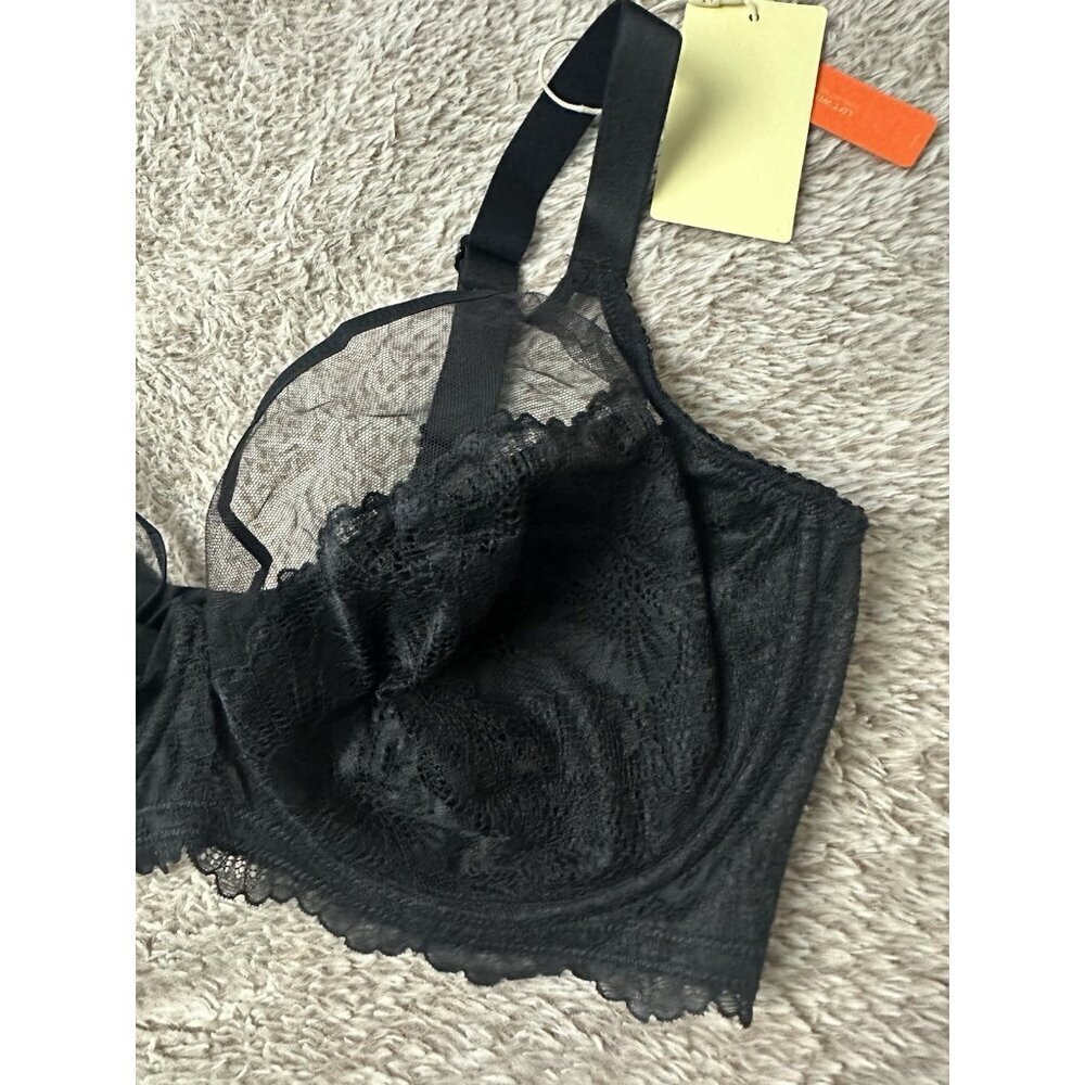 LUVLETTE 85G 38G Bra underwire Black Lace New - Picture 8 of 12
